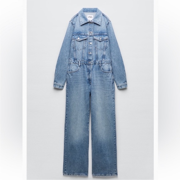 Zara Pants & Jumpsuits Zara Denim Jumpsuit Poshmark